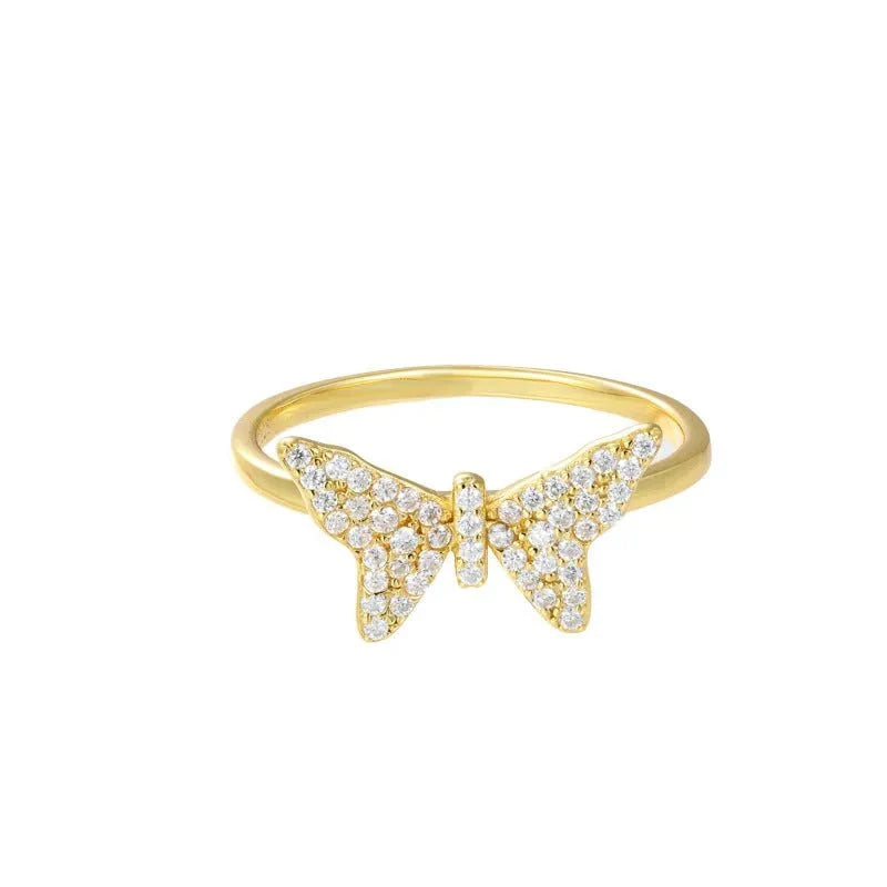 S925 VVS Moissanite Butterfly Ring