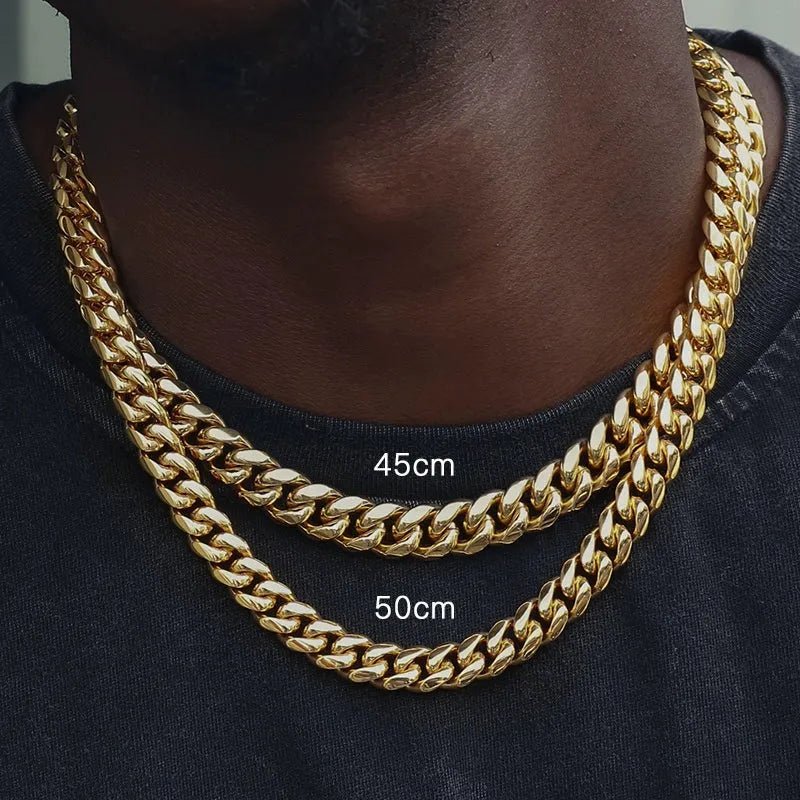 Cuban Chain Vegan Chain Necklace in 18K Gold
