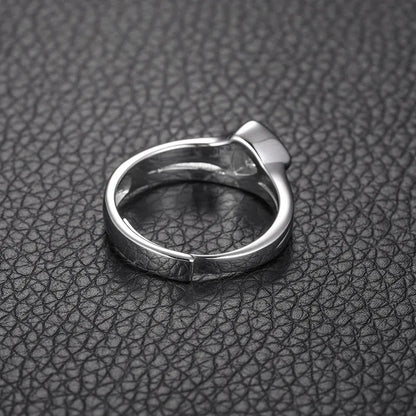 S925 VVS Moissanite Open Triangle Ring