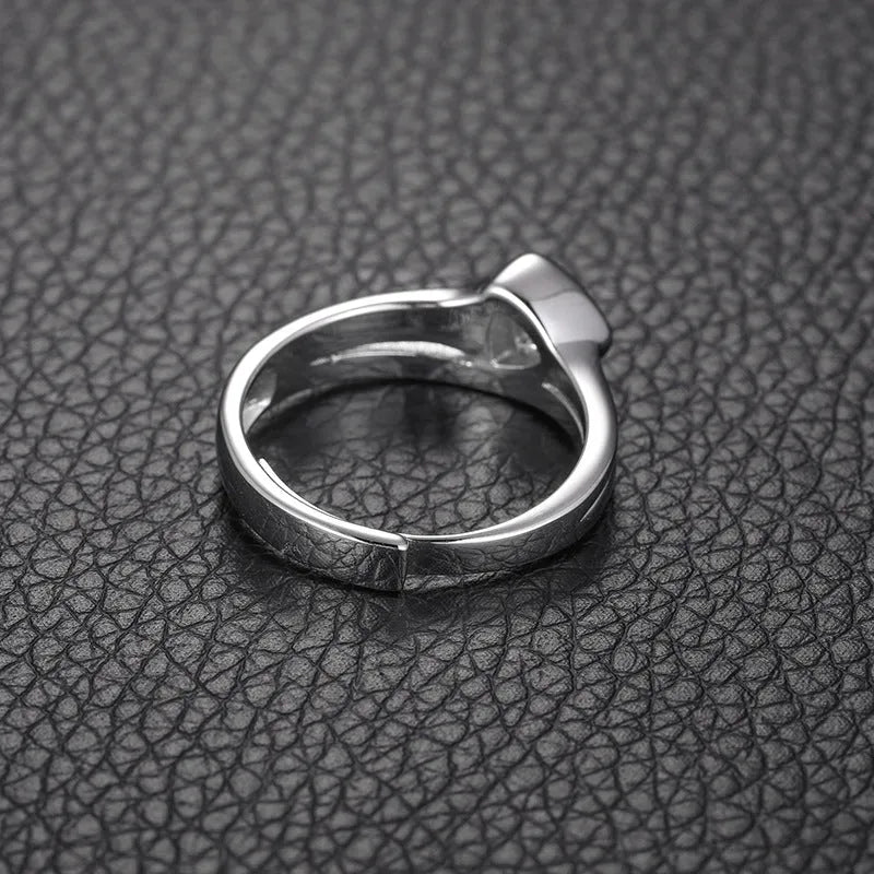 S925 VVS Moissanite Open Triangle Ring