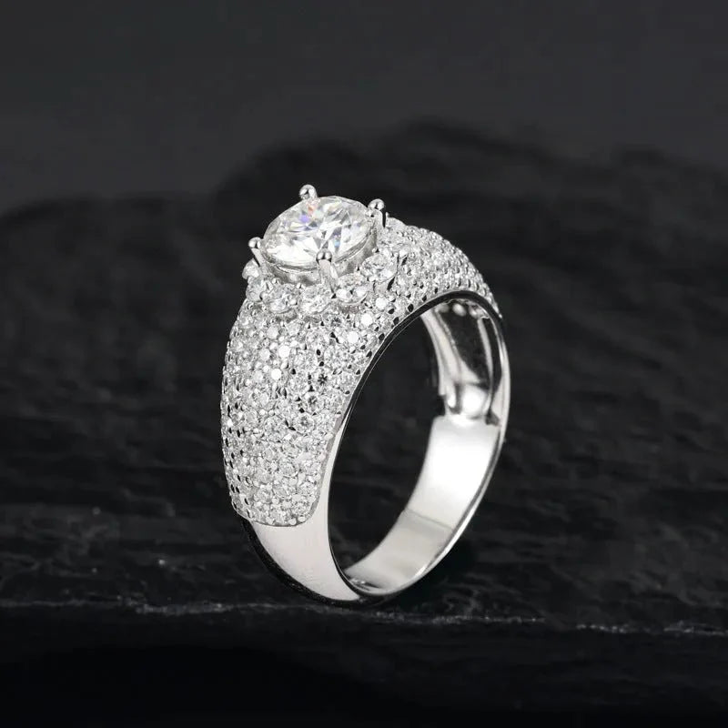 S925 VVS Moissanite Starry Ice Ring