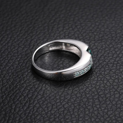 925 VVS Moissanite Green Horus Ring