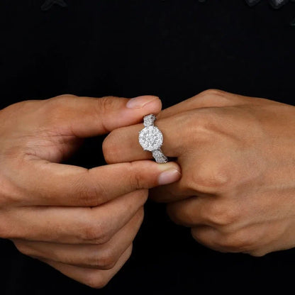 S925 VVS Moissanite Rock Candy Ring