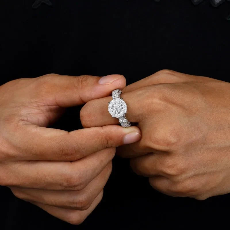 S925 VVS Moissanite Rock Candy Ring