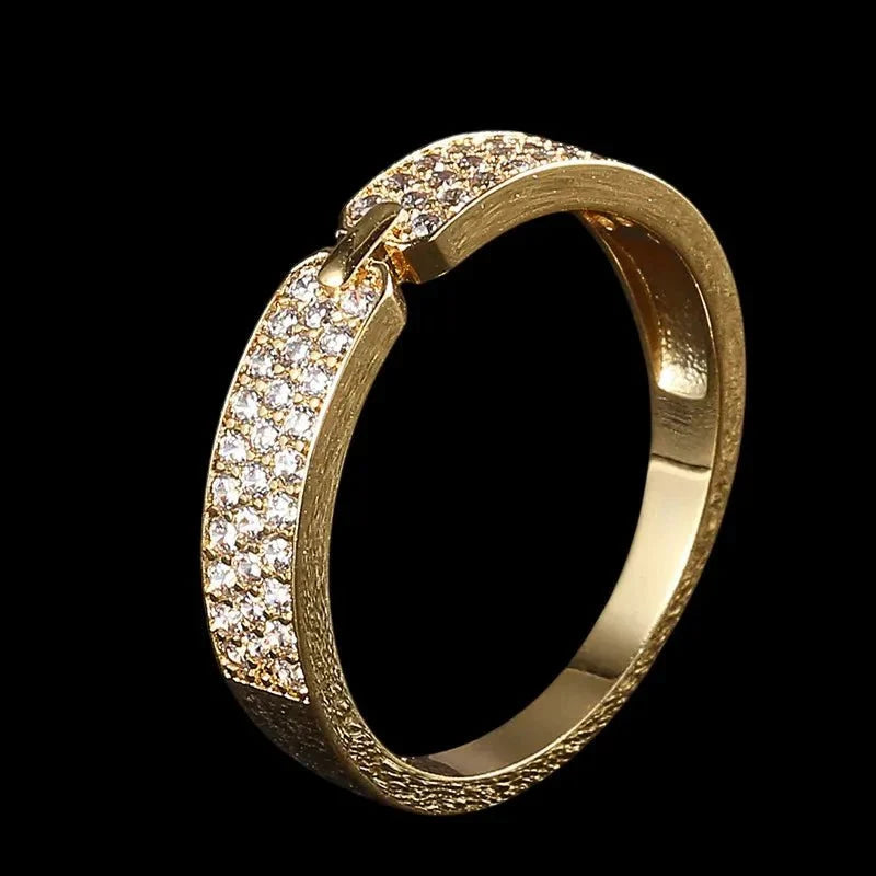 18K Gold Plated Couple’s Zircon Ring