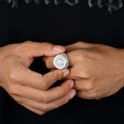 S925 VVS Moissanite Round Ice Ring
