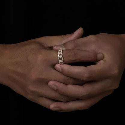 18K Gold Plated Cuban Ring