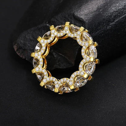 S925 VVS Moissanite Hip Hop Diamond Ring
