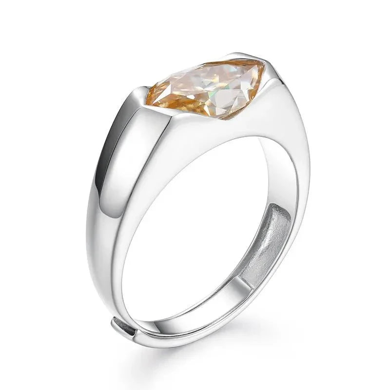 S925 VVS Moissanite Horus Openable Ring
