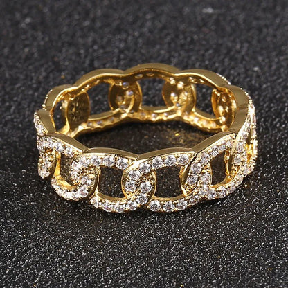 18K Gold Plated Cuban Ring