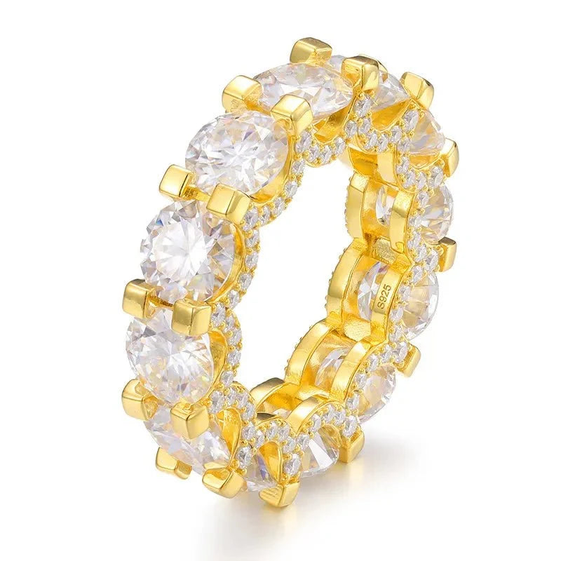 S925 VVS Moissanite Hip Hop Diamond Ring