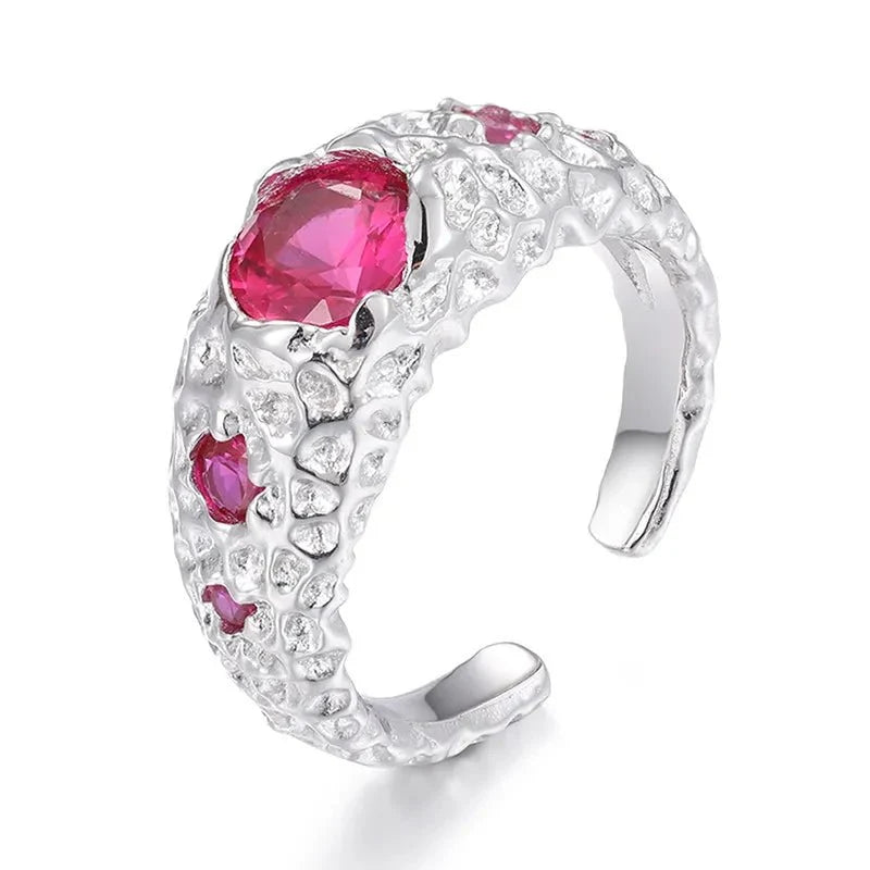 925 VVS Moissanite Colored Ring