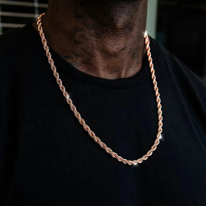 Rope Chain in Rose Gold- 6mm