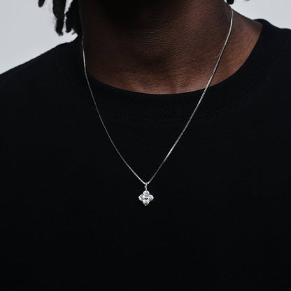 S925 Moissanite Four-Leaf Clover Pendant