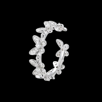 S925 VVS Moissanite Butterfly Open Ring