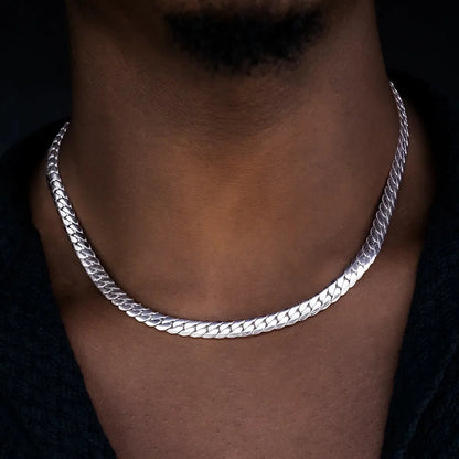 AURXYA Signature Cuban Chain – White Gold 8MM