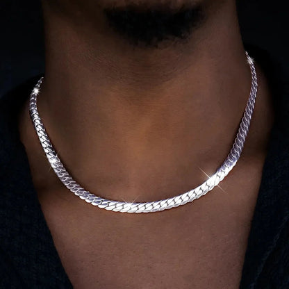 AURXYA Signature Cuban Chain – White Gold 8MM
