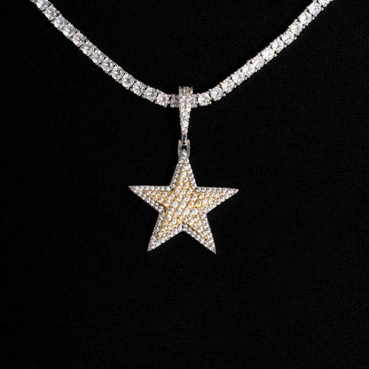 Star Pendant Two Tone - 25mm
