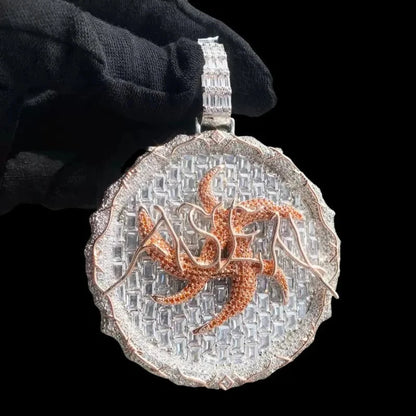 Thorn Ice Disc Pendant - 60mm