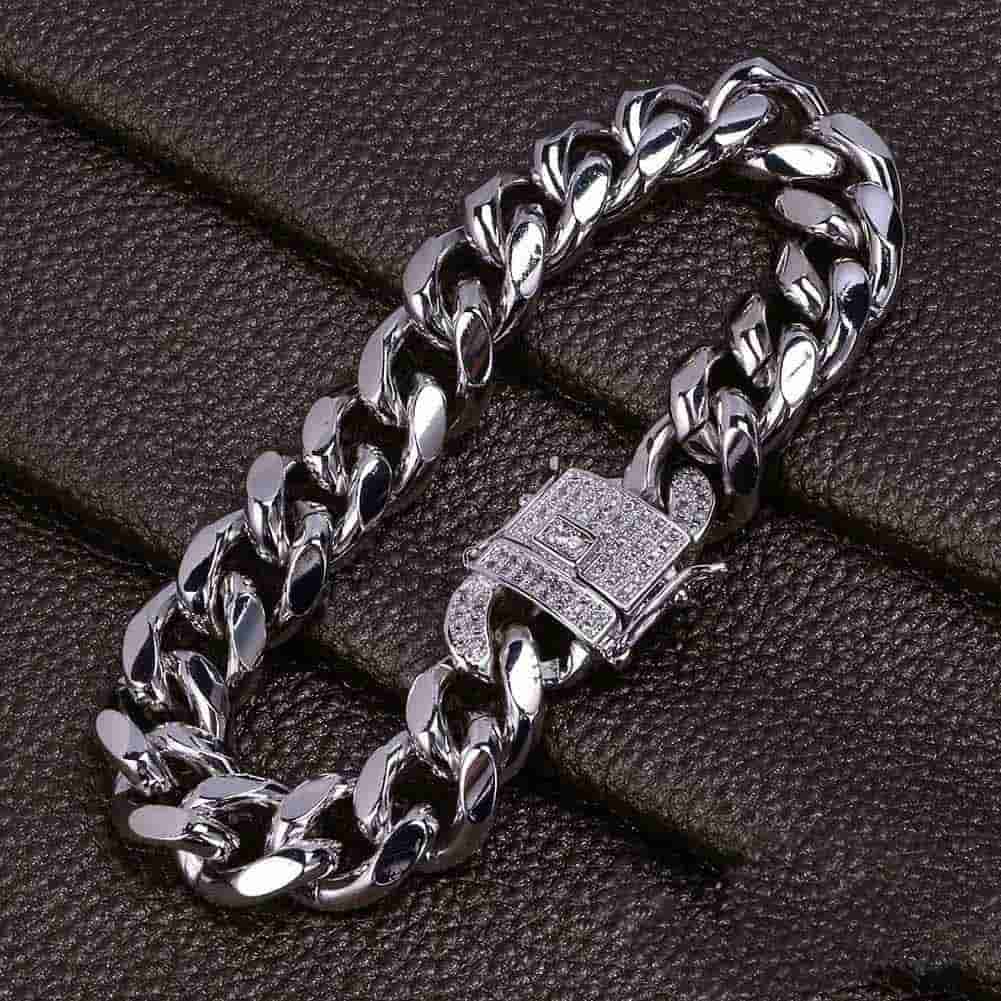 Iced Lock Cuban Link Bracelet