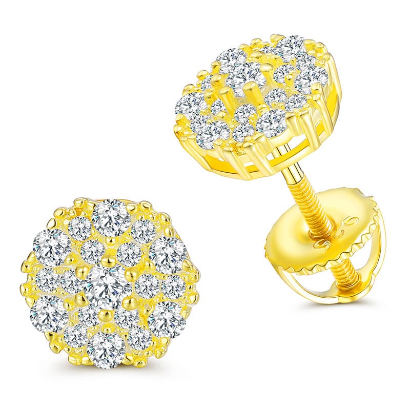Artisan-Crafted S925 & VVS Moissanite Stud Earrings
