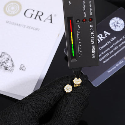 Artisan-Crafted S925 & VVS Moissanite Stud Earrings
