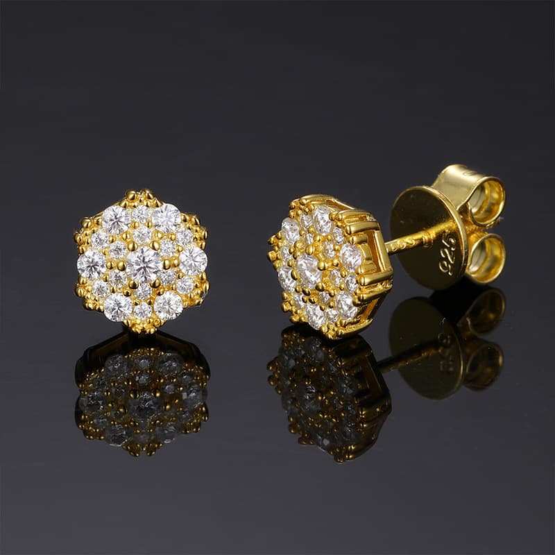 Artisan-Crafted S925 & VVS Moissanite Stud Earrings