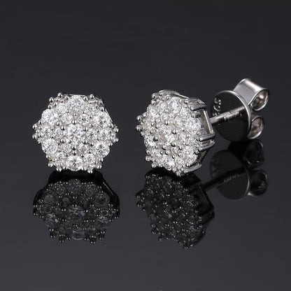 Artisan-Crafted S925 & VVS Moissanite Stud Earrings