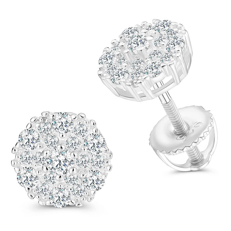 Artisan-Crafted S925 & VVS Moissanite Stud Earrings