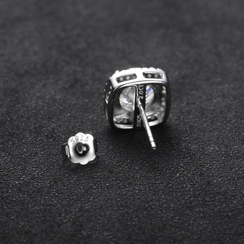 S925 Square Ice Sugar VVS Moissanite Earring