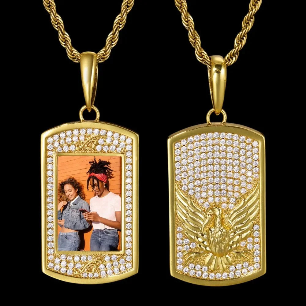 Bald Eagle Solid Dog Tag Custom Photo Pendant - 25mm