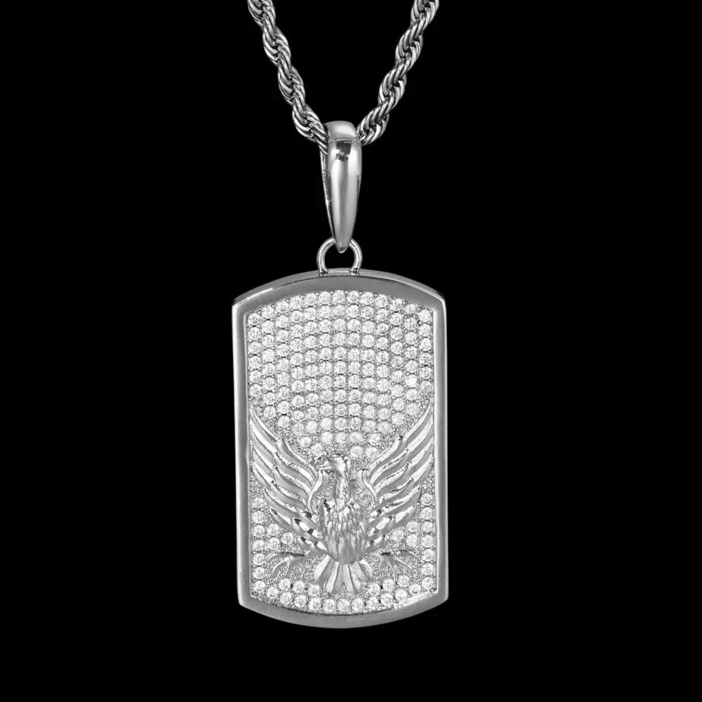 Bald Eagle Solid Dog Tag Custom Photo Pendant - 25mm