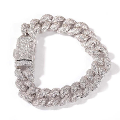Bubble Diamond Cuban Ice Bracelet - 15mm
