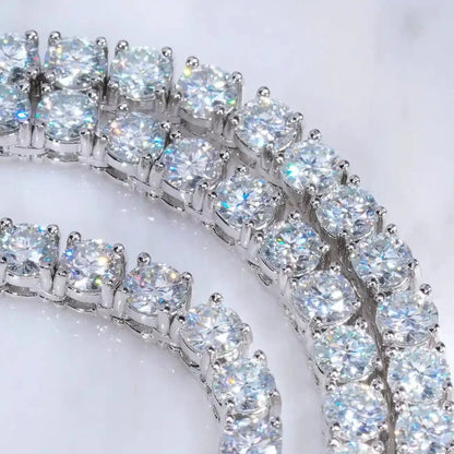 Bundle 19MM 2-Row Prong Cuban + 5MM Tennis in White Gold