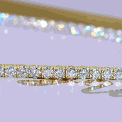 Bundle 2-Row Prong Cuban - 19mm & Tennis in Gold - 5mm