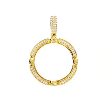 Classic Engraved Memory Photo Round Pendant - 38mm