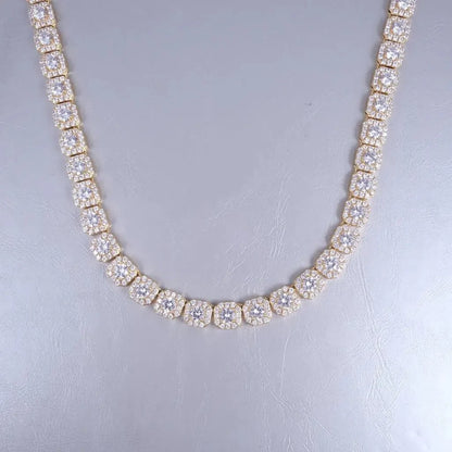 Clustered Tennis Chain in 18K Gold