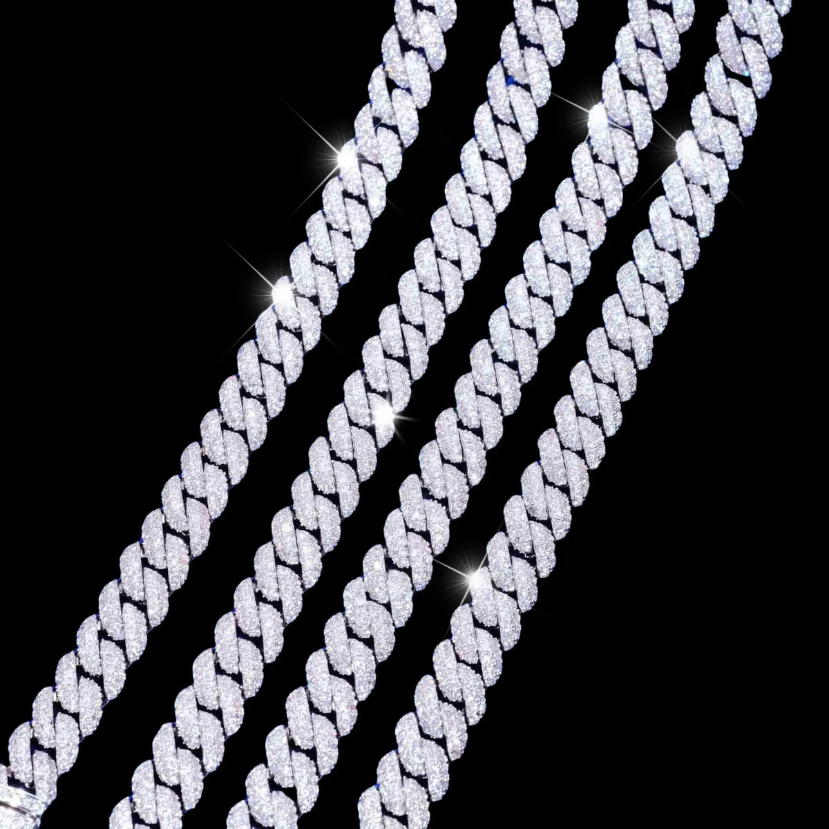 Cuban Link Chain in White Gold/18K Gold - 10mm