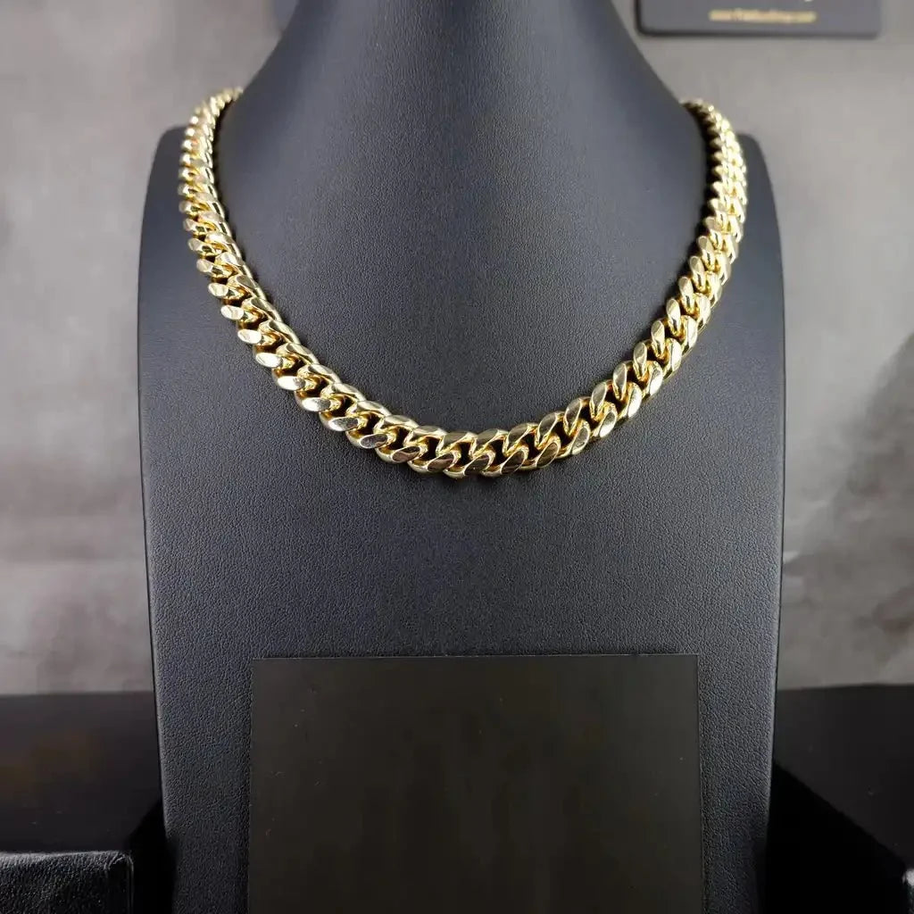 Cuban Link Chain In Yellow Goldplated -10Mm