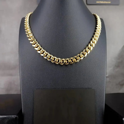 Cuban Link Chain In Yellow Goldplated -10Mm