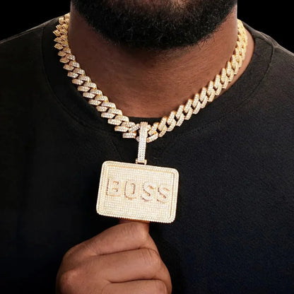 Custom 3D Letter Medium Rectangular Pendant – 57mm
