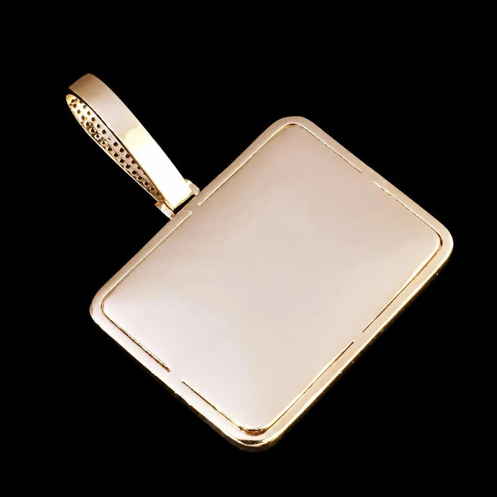 Custom 3D Letter Medium Rectangular Pendant