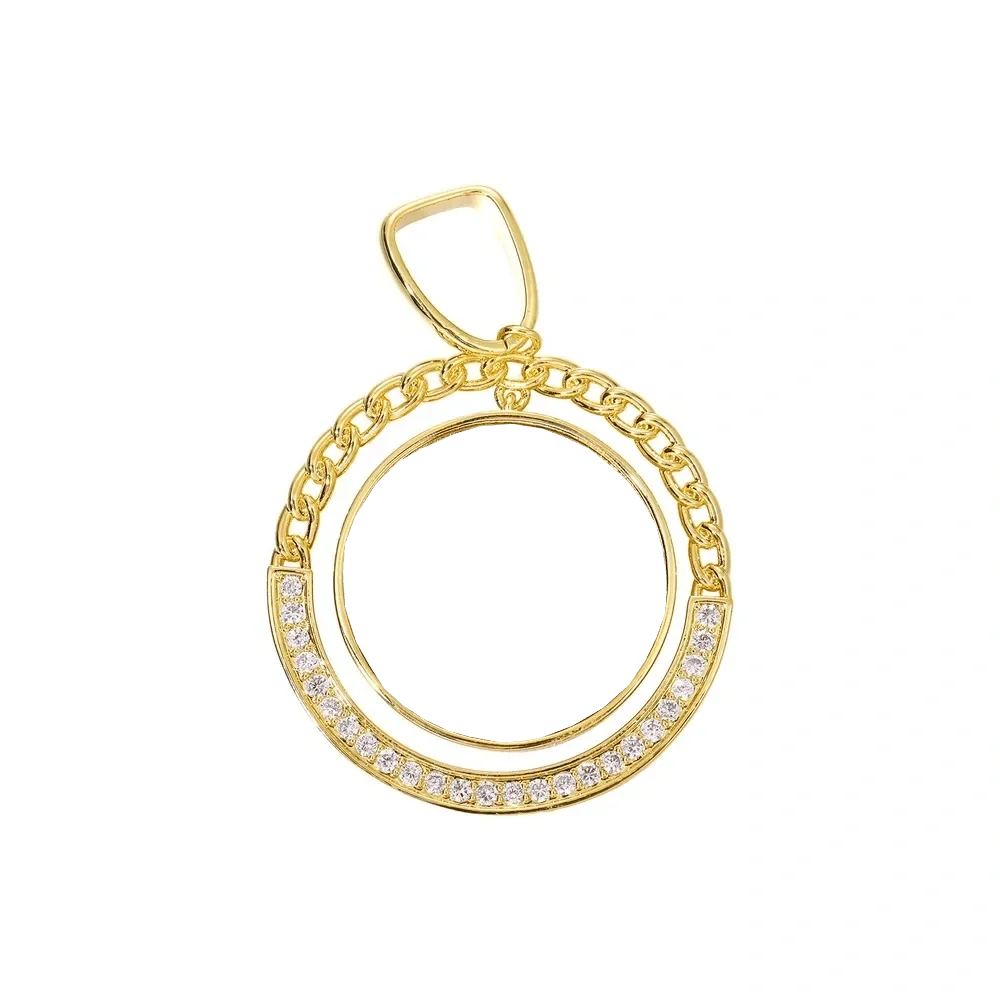 Custom Cuban Swing Photo Round Pendant - 38mm