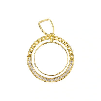 Custom Cuban Swing Photo Round Pendant - 38mm