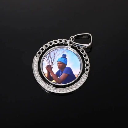 Custom Cuban Swing Photo Round Pendant - 38mm