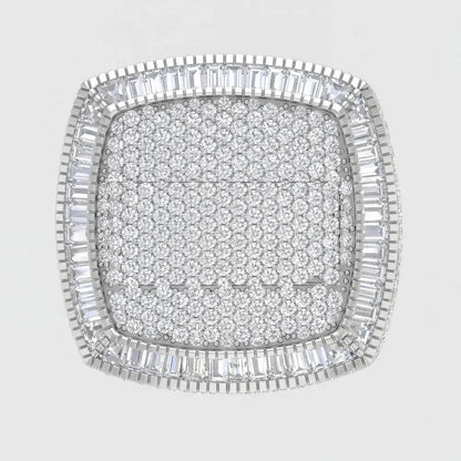 Custom Diamond 3D Iced-Out Letter Ring – 29mm