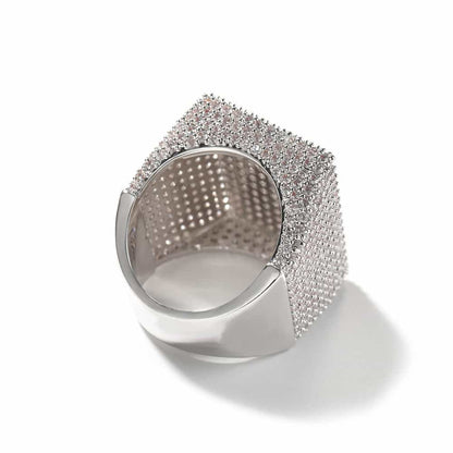 Custom Gold-Plated Diamond Number & Letter Ring