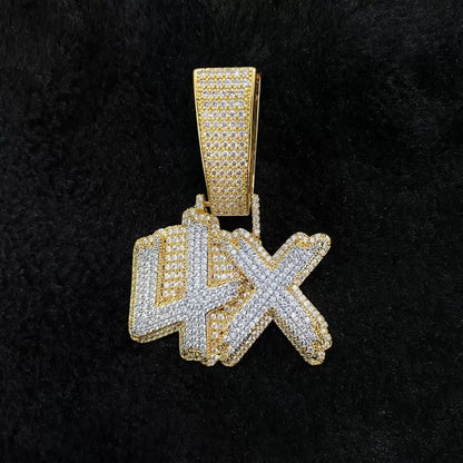 Custom Iced-Out Diamond-Encrusted Bold Letter Pendant