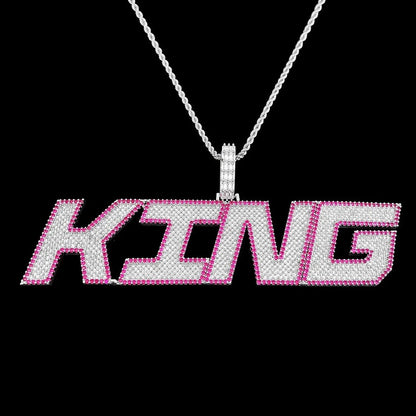 Custom Large Iced-Out Letter Name Pendant