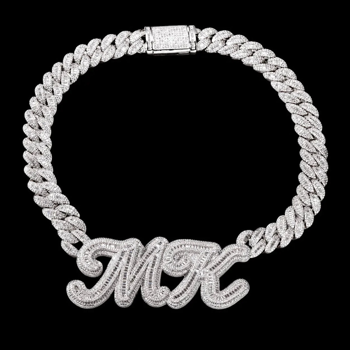 Custom Letter Miami Iced-Out Cuban Chain - 20mm